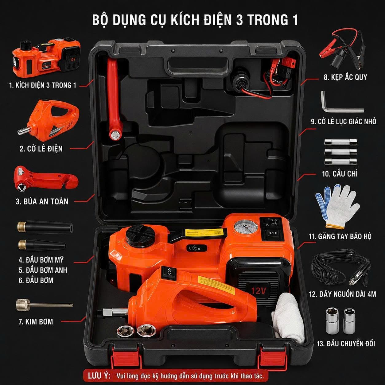 Kích Thủy Lực Điện 12V Đa Năng